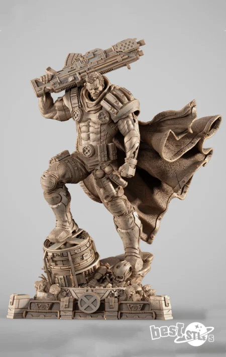 Cable STL 3D Print Model Marvel X-Men Figure for Collectors