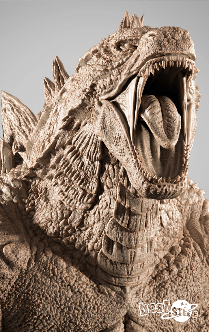 Godzilla Portrait Bust 3D Print Model