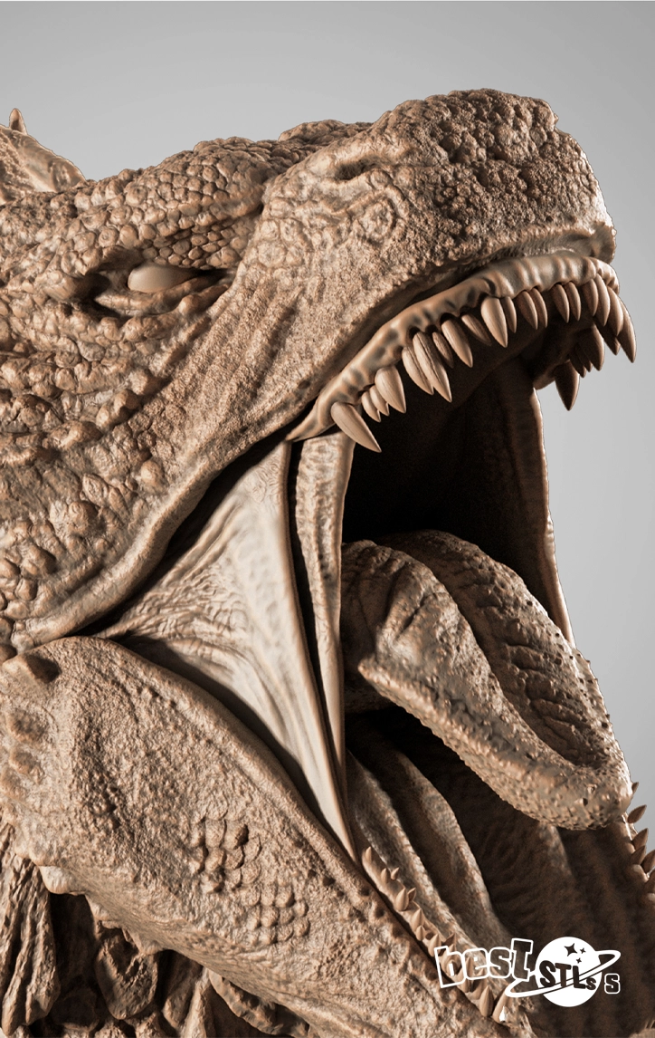 best Godzilla Portrait Bust 3D Print Model - Image 3