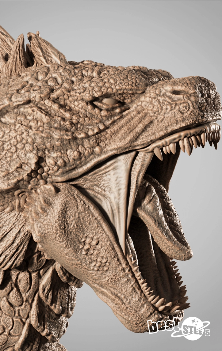 Godzilla Portrait Bust 3D Print Model
