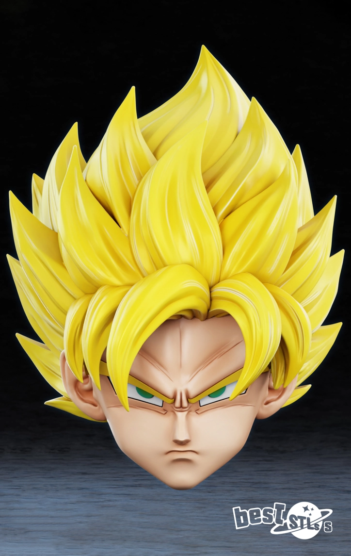 Goku SSJ Helmet STL
