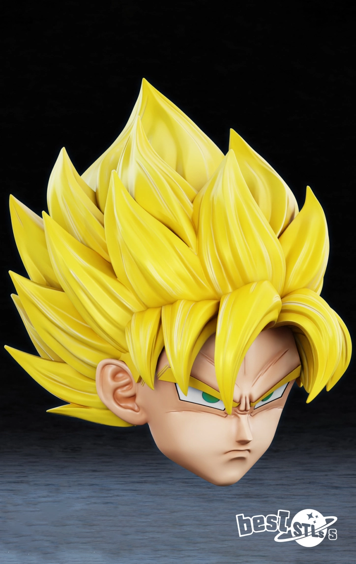 Goku SSJ Helmet STL