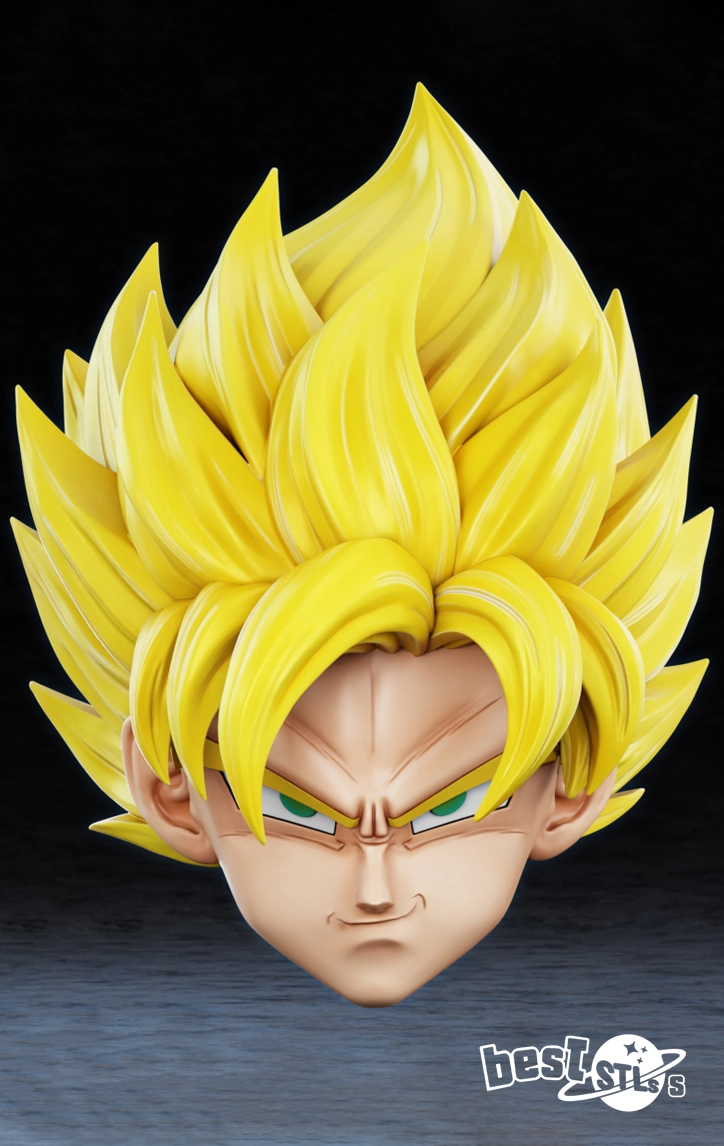 Goku SSJ Helmet STL