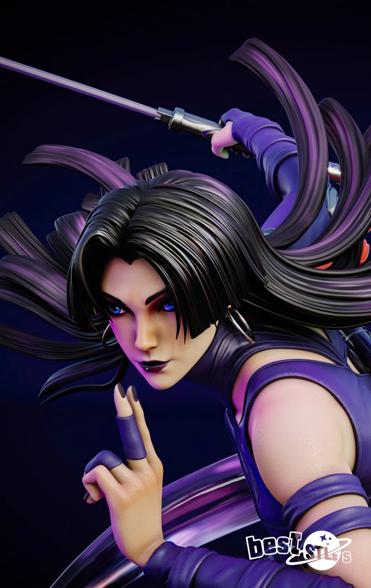 Best Psylocke X-Men Marvel Rivals STL 3D Model Marvel Superhero 3D Print File - Image 4