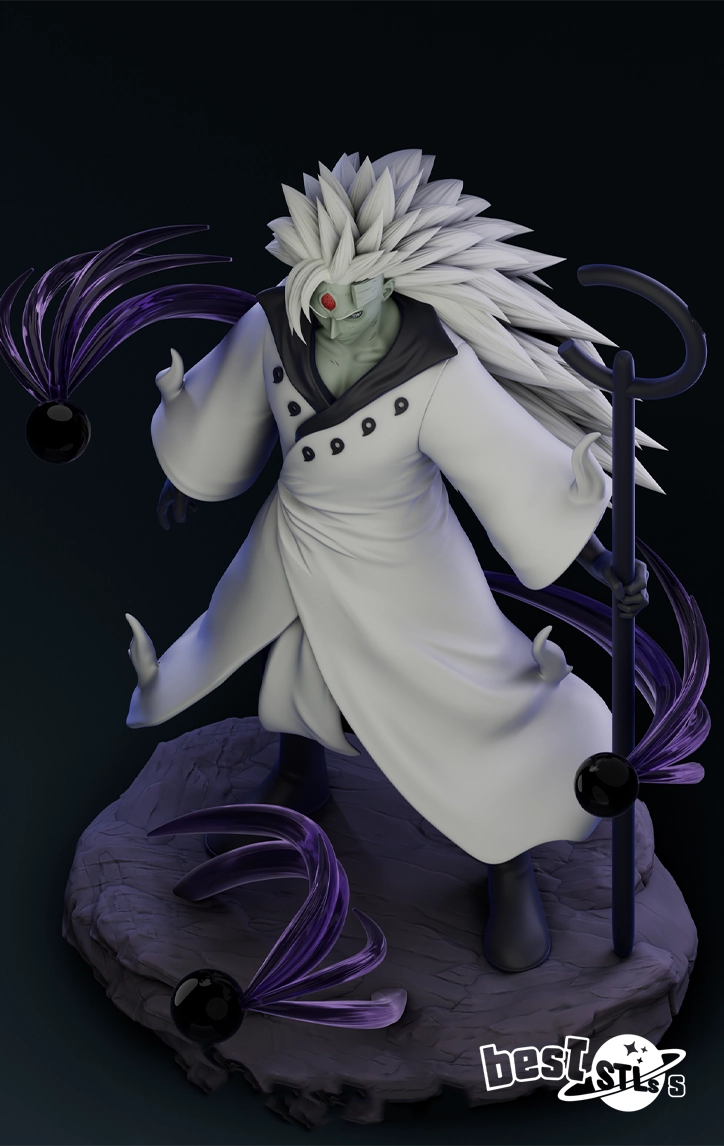 Six Paths Madara Uchiha STL Naruto 3D Print Model Legendary Ninja Statue - Image 4