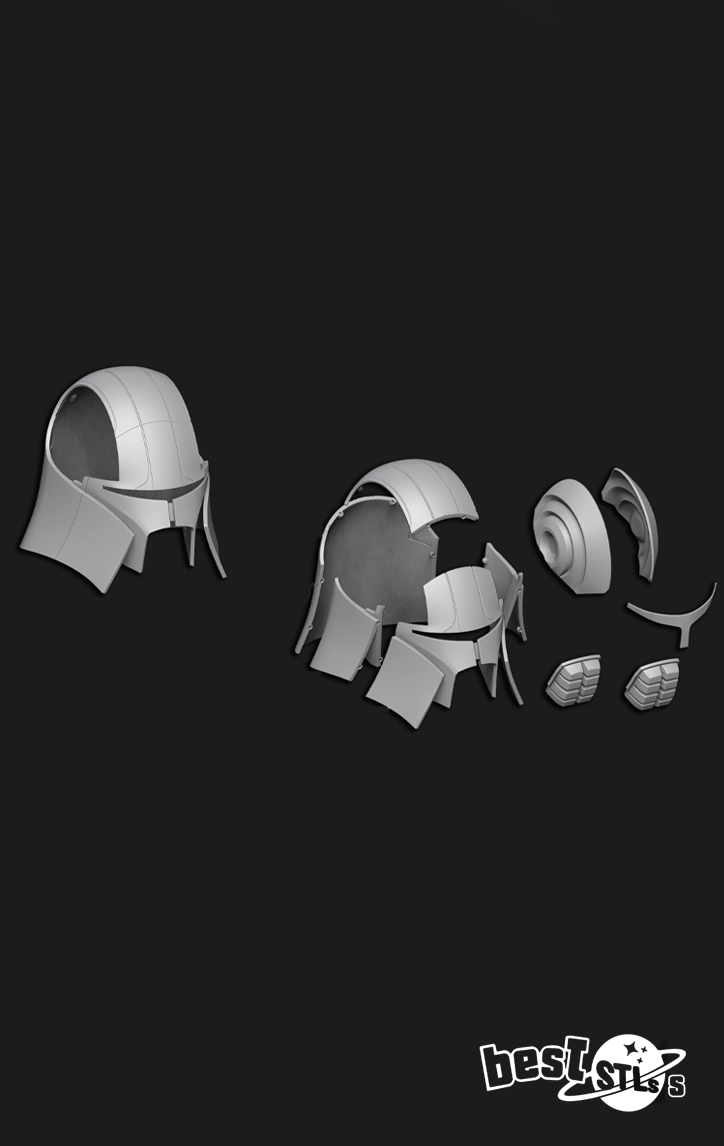 Best Starkiller Helmet and Claws STL 3D Print File StarWars Armor Cosplay Model - Image 7