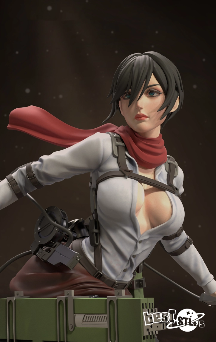 Mikasa Ackerman Attack on Titan STL 3D Print Model - Image 5