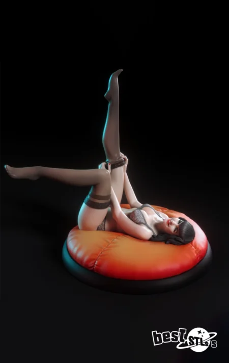 Bettie Page NSFW STL Premium Adult Pin-Up Stylized 3D Print Model