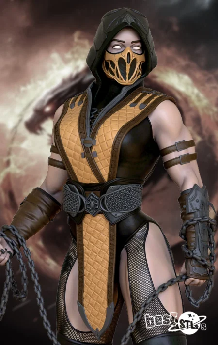 Fem Scorpion STL Premium Mortal Kombat Inspired 3D Print Model