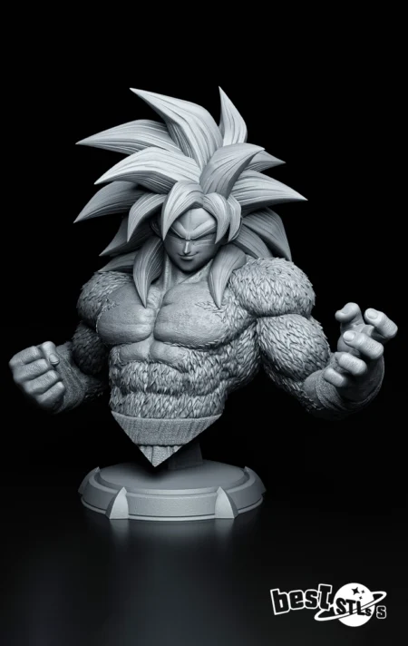 Goku SSJ4 Bust STL Premium Dragon Ball 3D Print Model