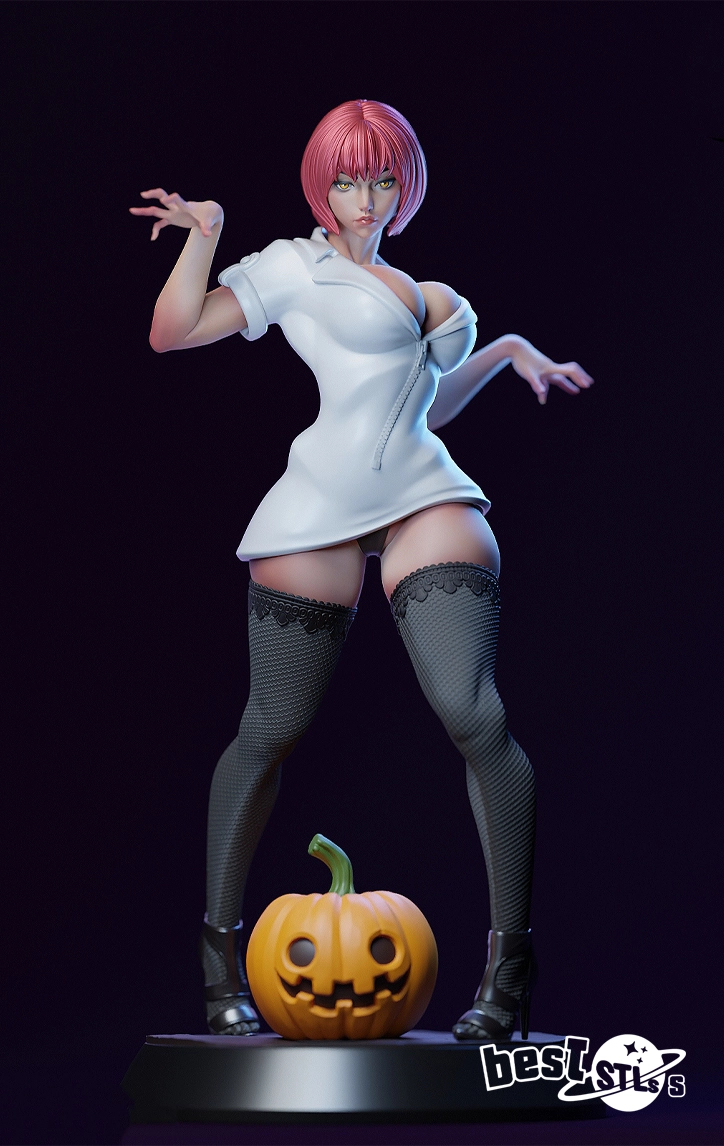 Halloween Sexy Lady Pumpkin NSFW STL