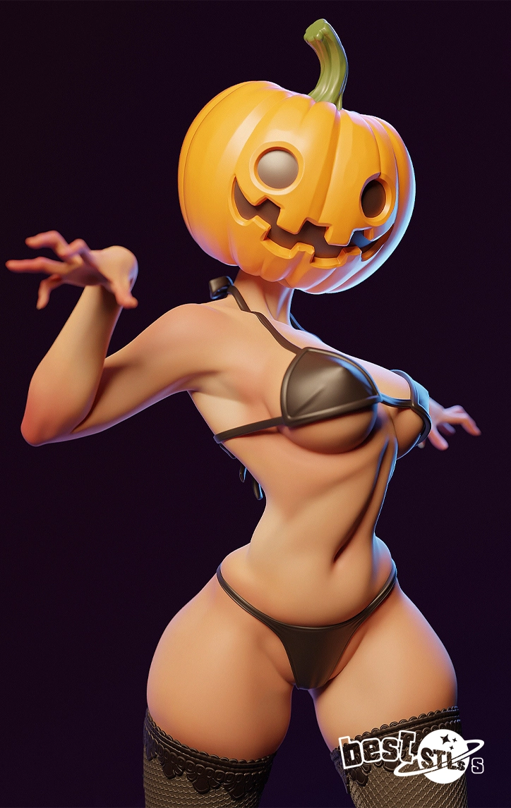 Halloween Sexy Lady Pumpkin NSFW STL