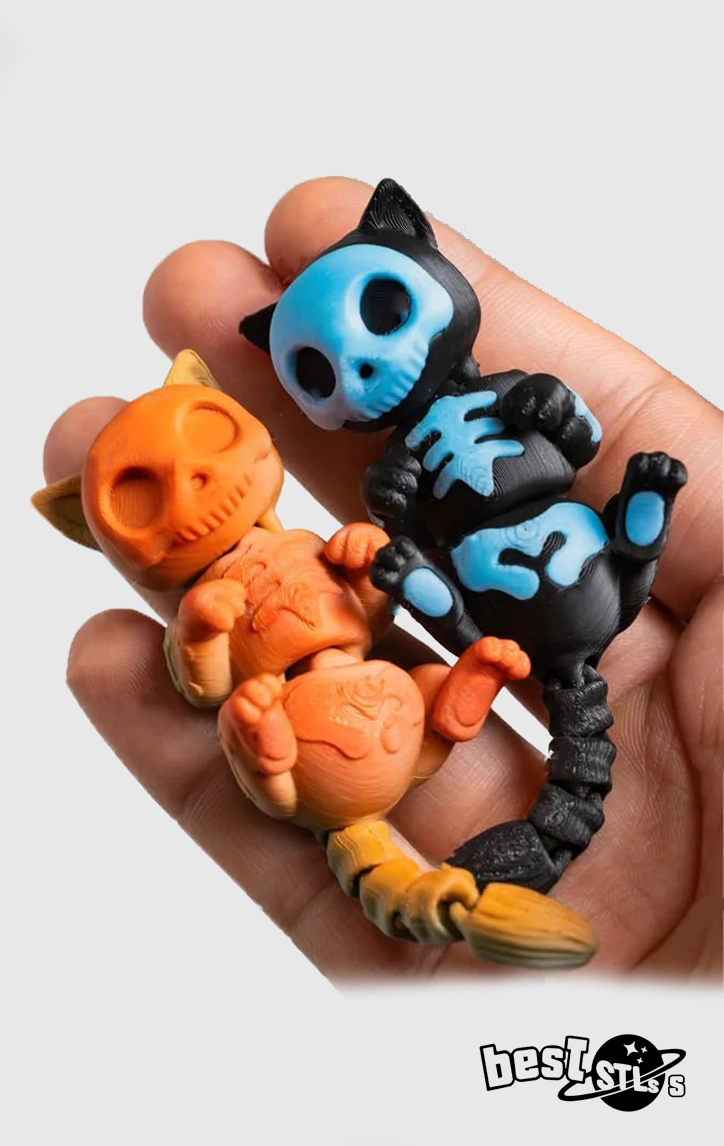 Halloween Spooky Cat STL Cute Creepy 3D Print Model