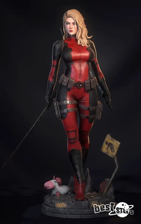 Lady Deadpool NSFW STL Premium Adult Stylized Marvel Inspired 3D Print Model