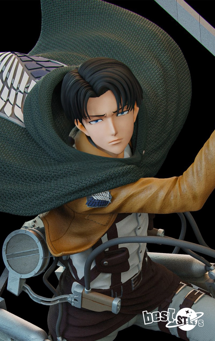 Levi Ackerman Attack on Titan STL Highly Detailed Anime 3D Print Model - Image 4