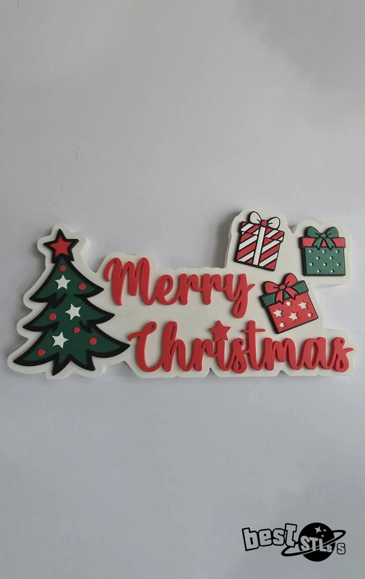 Merry Christmas Sign STL