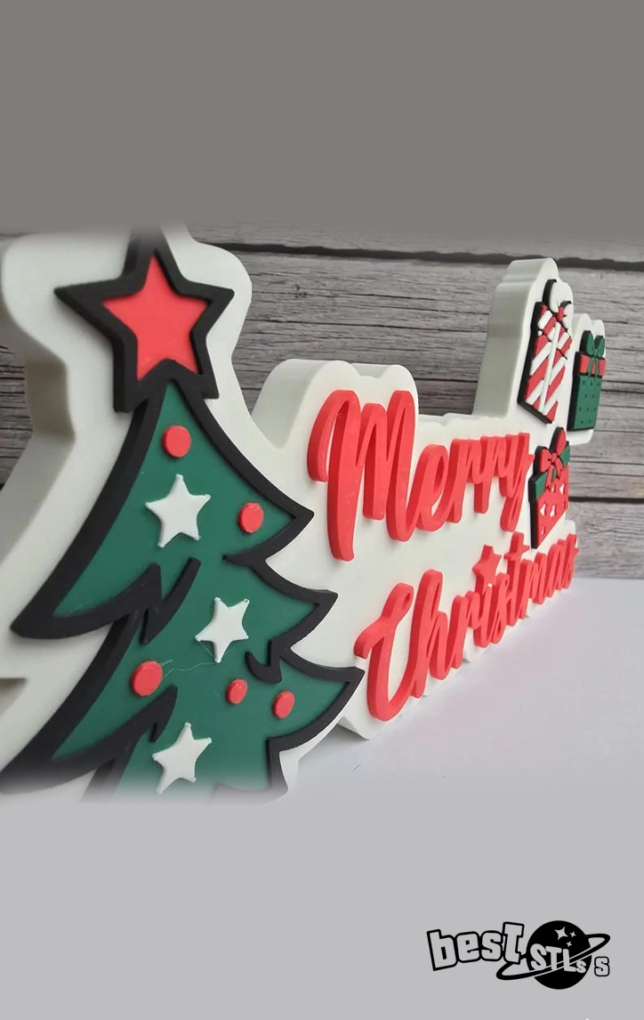 Merry Christmas Sign STL