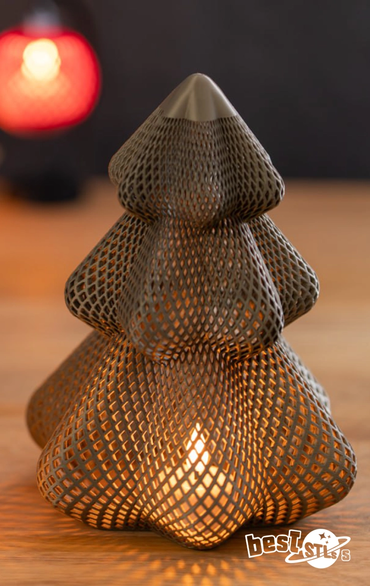 Meshed Christmas Tree Tea Light STL