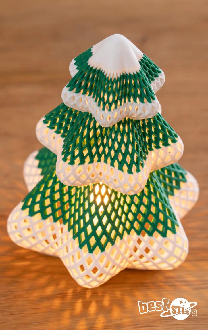 Meshed Christmas Tree Tea Light STL