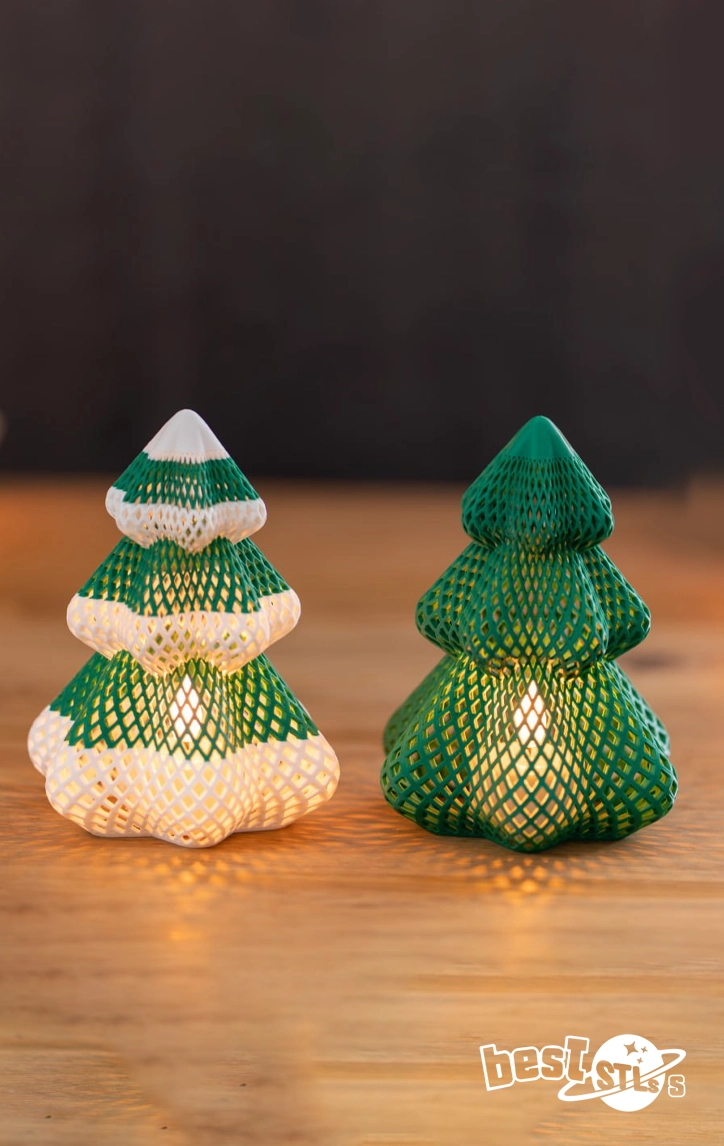 Meshed Christmas Tree Tea Light STL