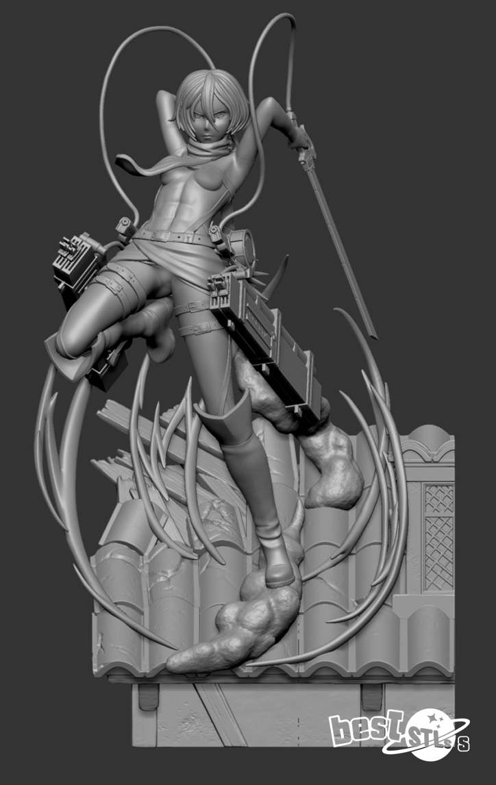 Mikasa Ackerman NSFW Attack on Titan STL