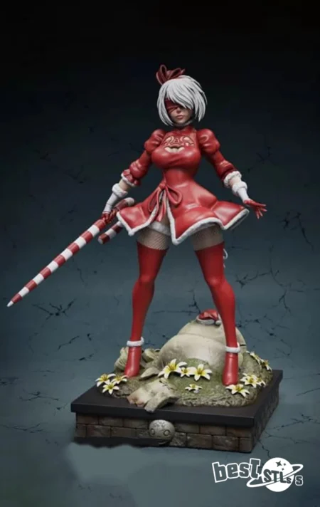 Nier Automata Christmas Edition STL Holiday Anime 3D Print Model