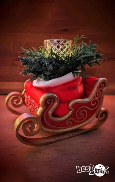 Christmas Santa Sleigh Sled STL