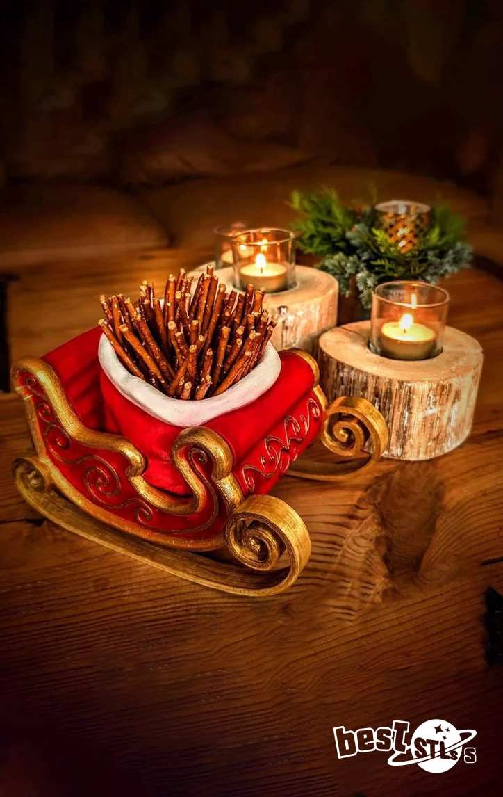 Christmas Santa Sleigh Sled STL