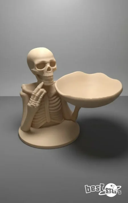 Skeleton with Halloween Candy STL