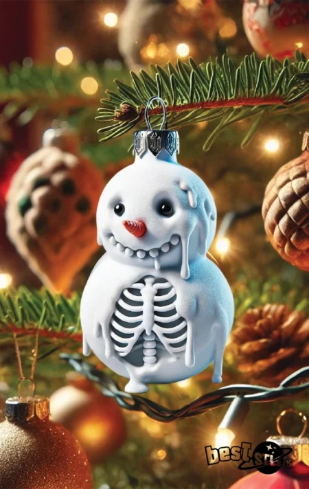 Christmas Tree Ornament Snowman STL