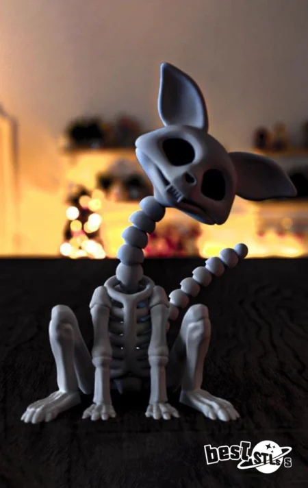Flexible Cat Skeleton STL