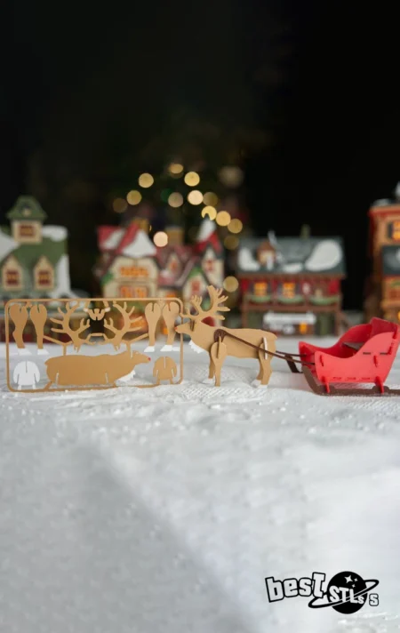 Sleigh Christmas Card Kit STL