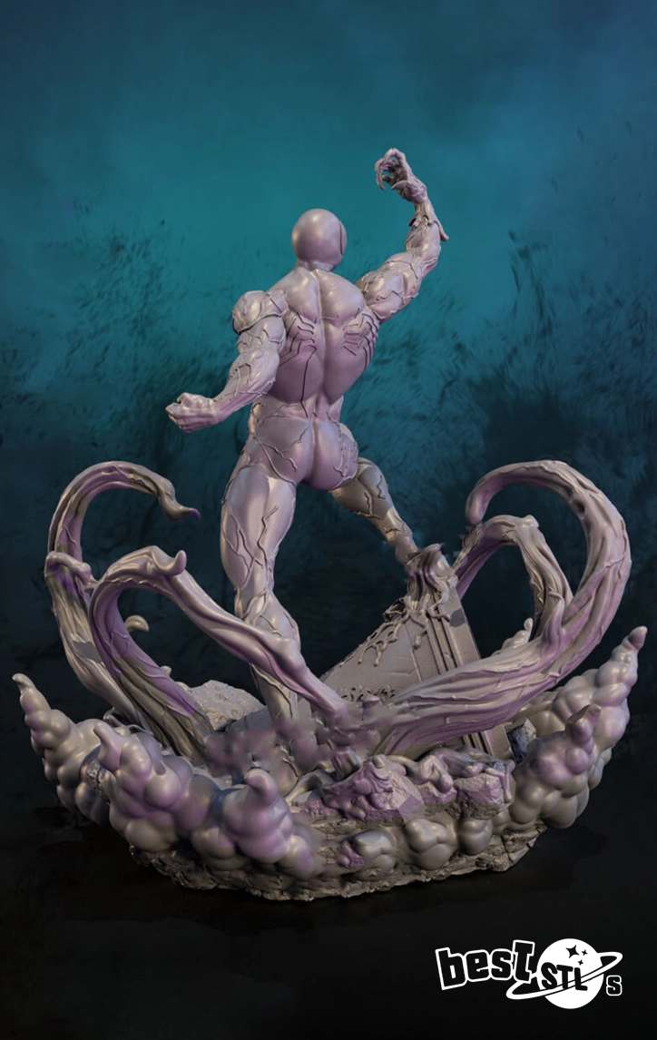 Symbiote Spider STL 3D Print Model - Image 4