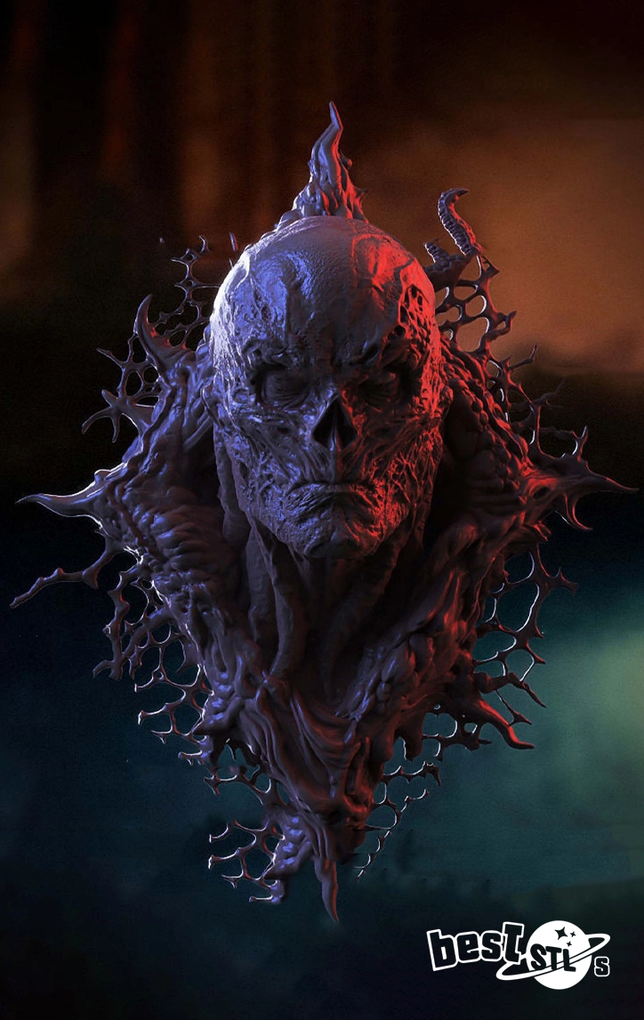 Vecna Bust STL 3D Print Model - Image 4