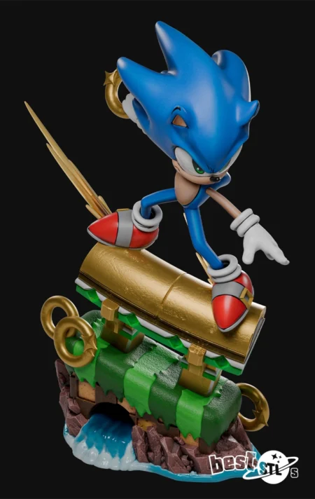 Sonic 3D Print Figure STL File
