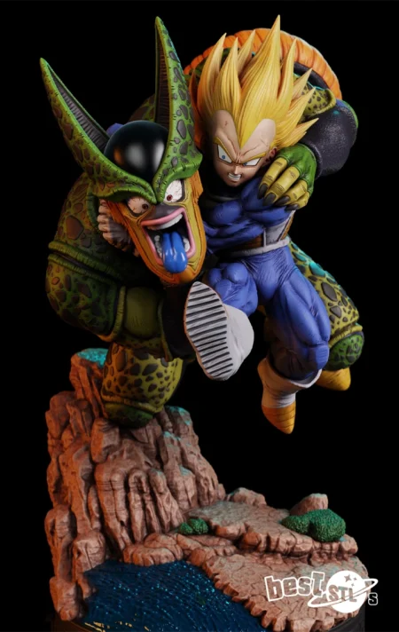 Vegeta vs Cell 3D Print Figure STL File