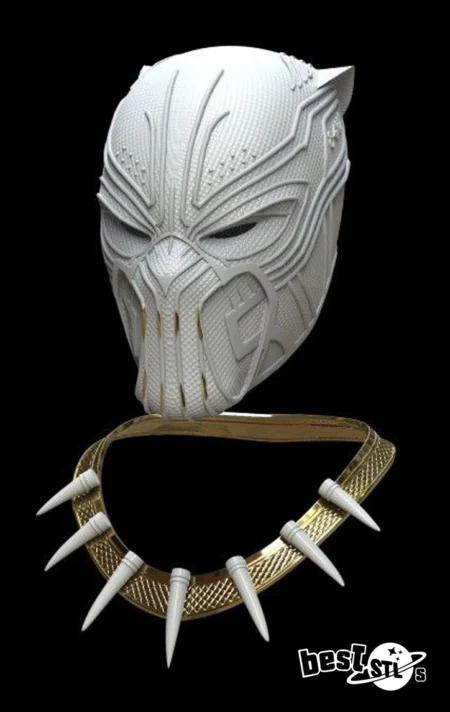 Golden Jaguar Helmet & Necklace 3D Print Figure