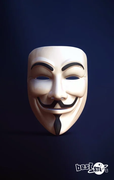 Guy Fawkes Mask 3D Print Figure
